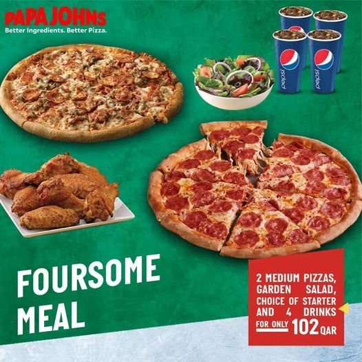 Papa John's Pizza Qatar offers 2022 18829 Restaurants