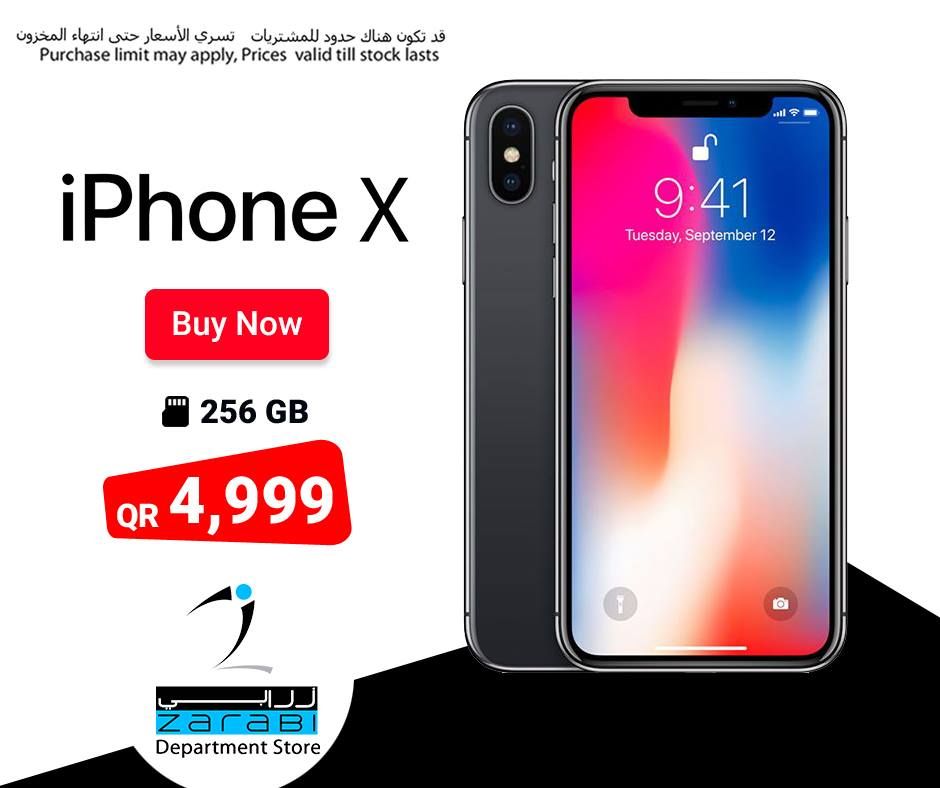 Zarabi Qatar Offers ON i phone X 256GB