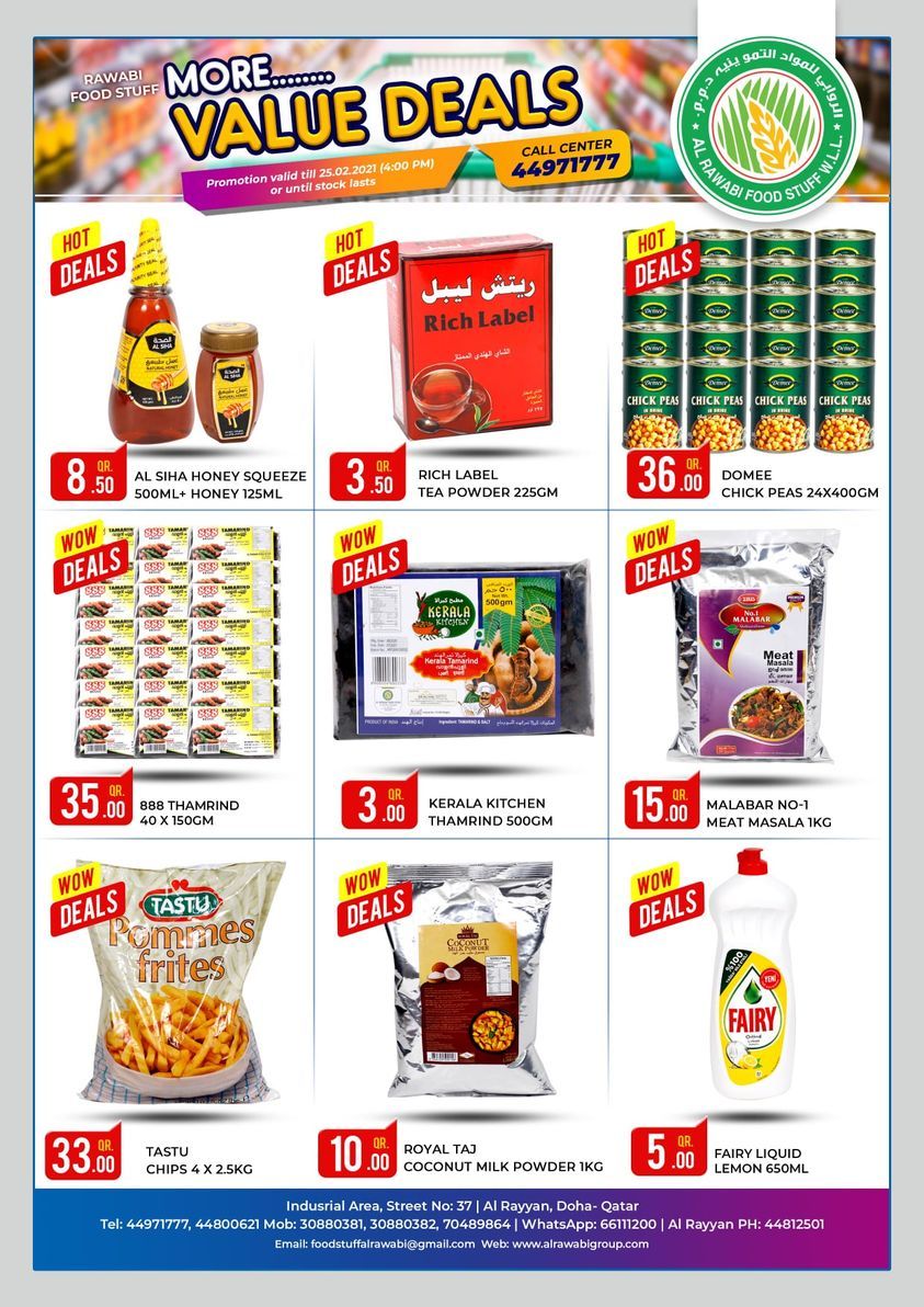 Al Rawabi Food Stuff Qatar offers 2021