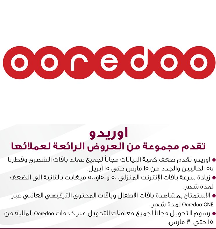 Ooredoo Qatar Offers  2020