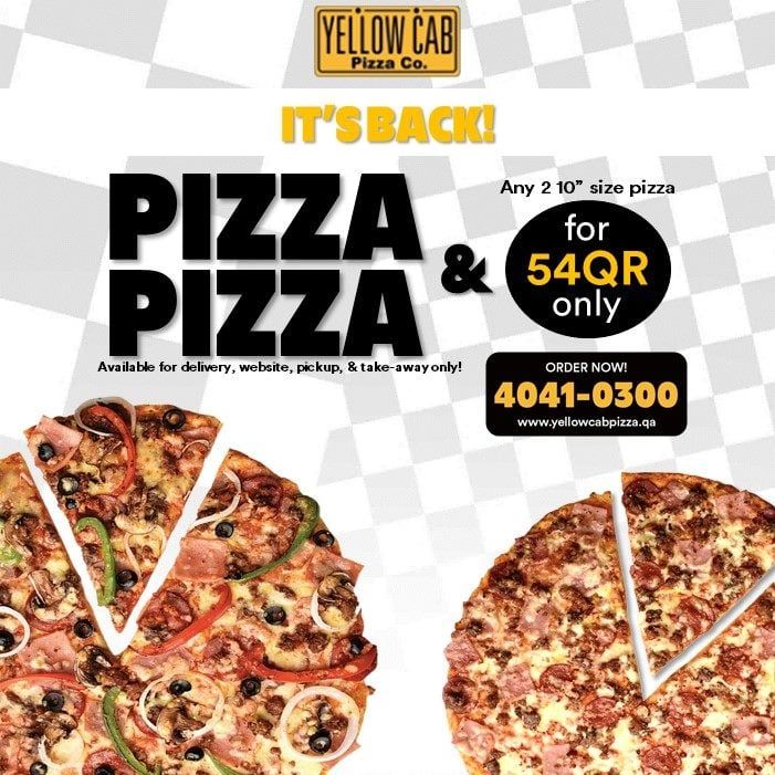 Yellow Cab Pizza Qatar offers 2021