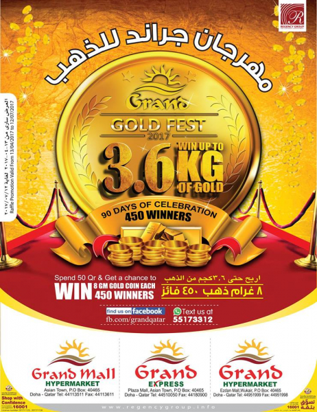 Grand Qatar offers - Gold Fest