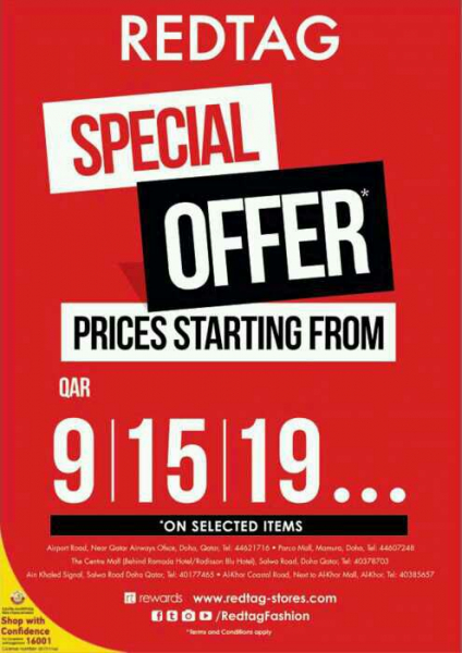 Red Tag Special Offers