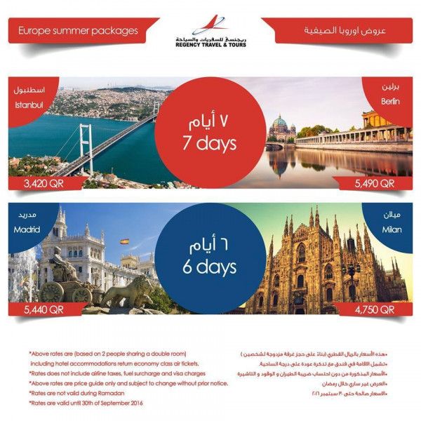 Europe summer packages